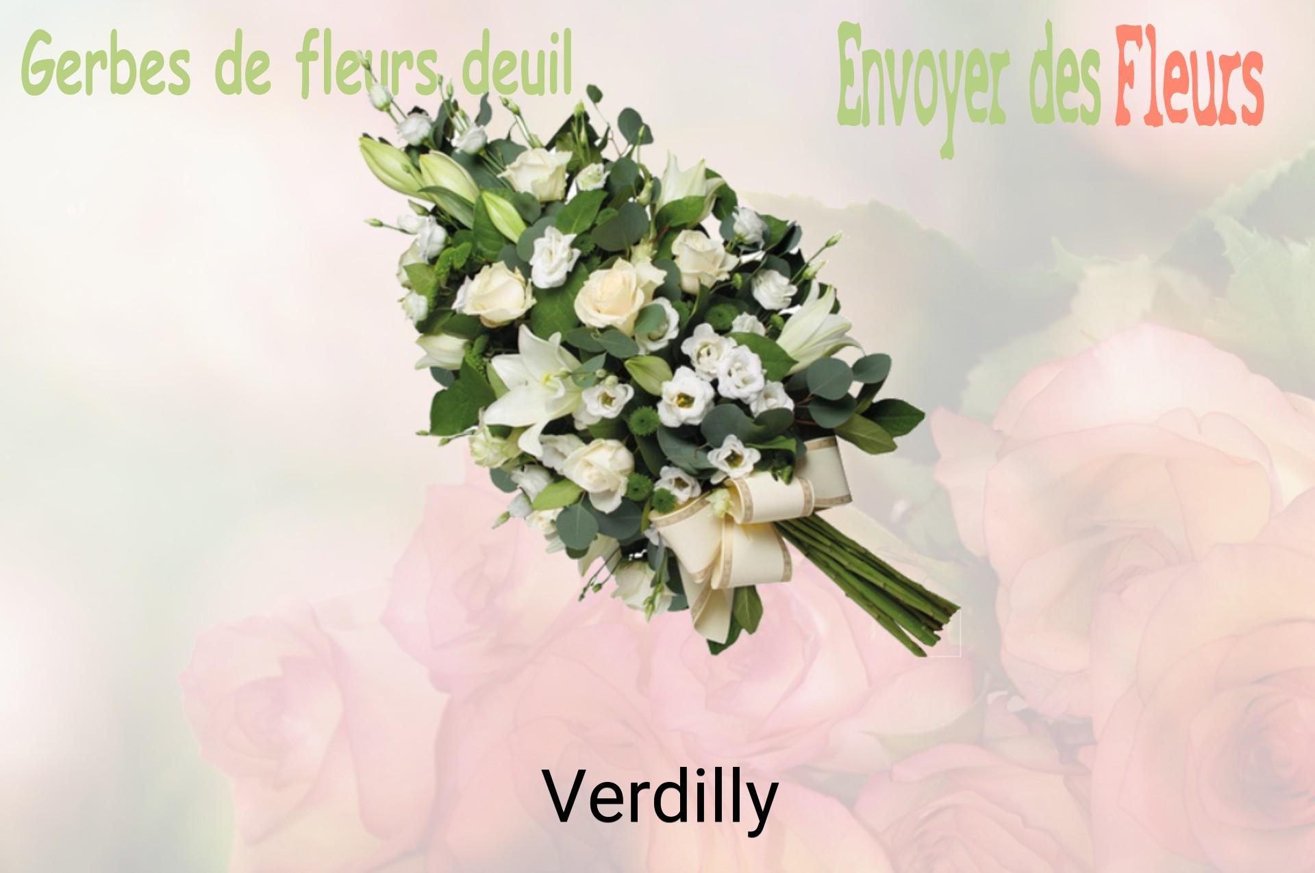 Gerbe de fleurs de deuil livrée à Verdilly
